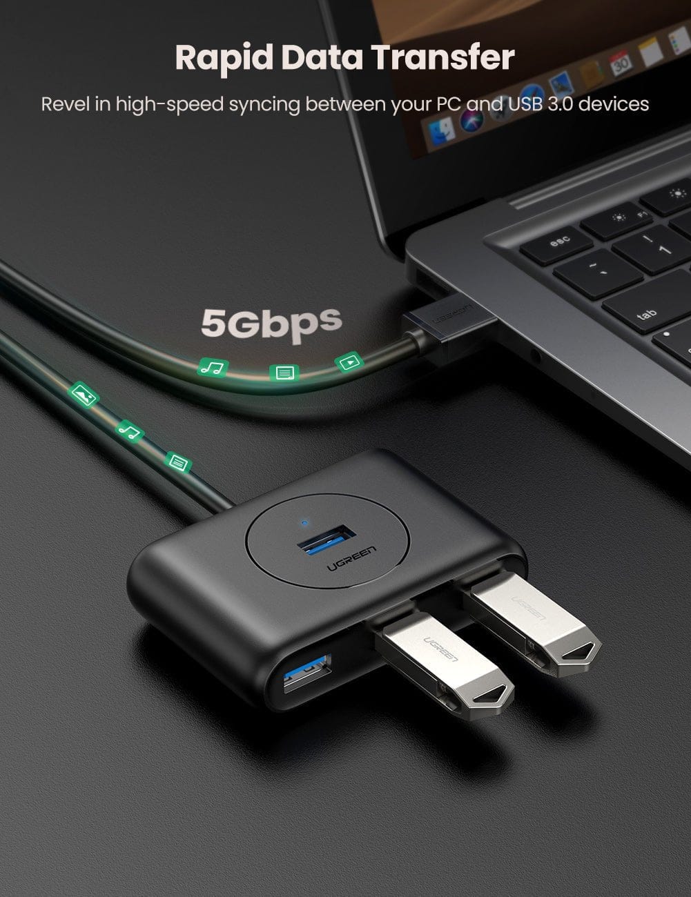 Ugreen 4 Port USB 3.0 Hub - Image 4