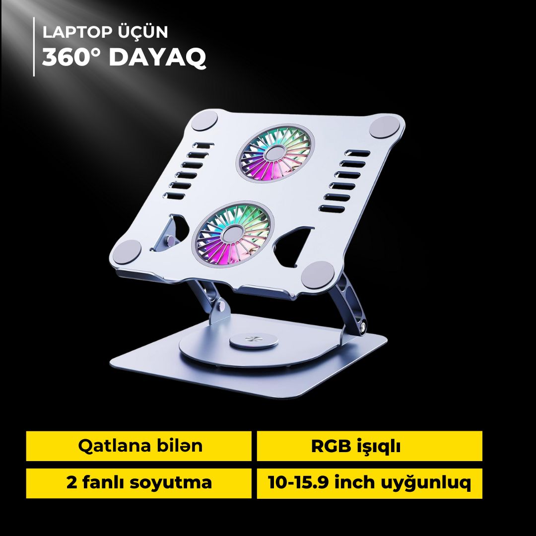 Aluminium laptop stand 360°