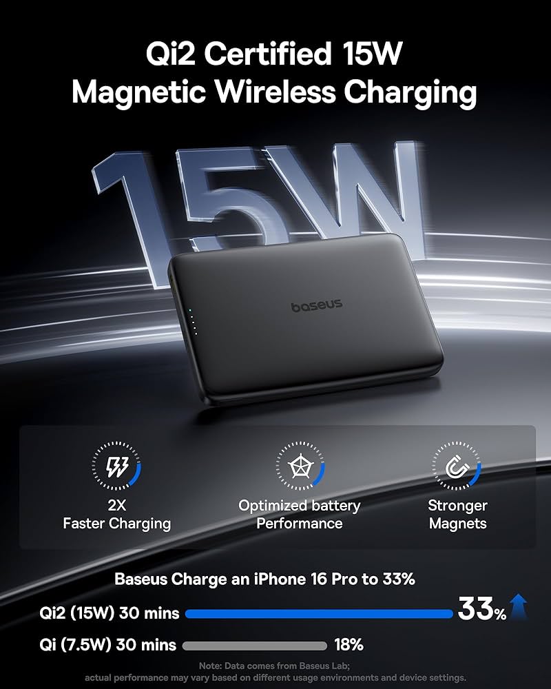 Baseus PicoGo Ultra-Slim Qi2 Power Bank 10000mAh - Image 3